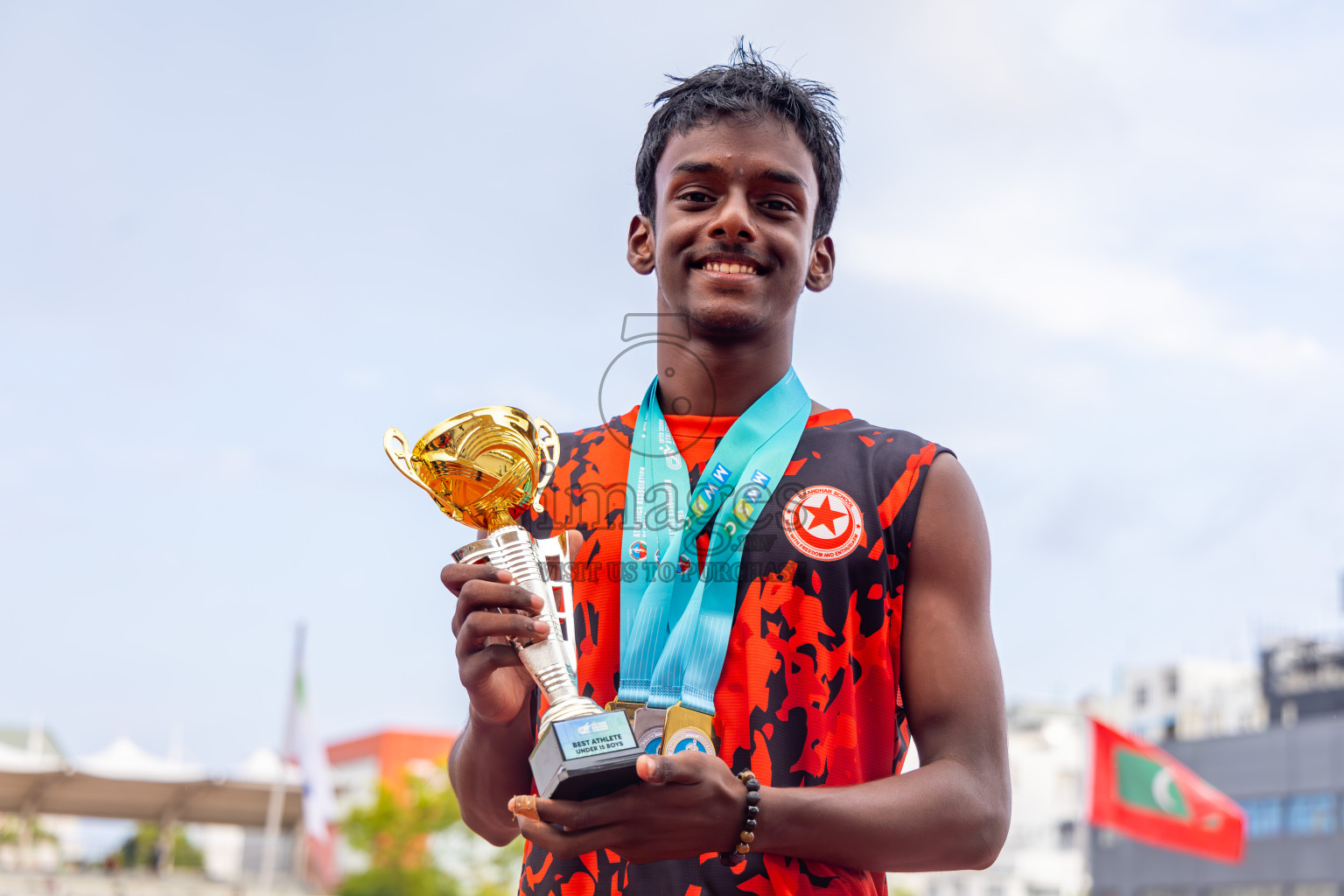 Day 6 of MWSC Interschool Athletics Championships 2024 held in Hulhumale Running Track, Hulhumale, Maldives on Thursday, 14th November 2024. Photos by: Ismail Thoriq / Images.mv