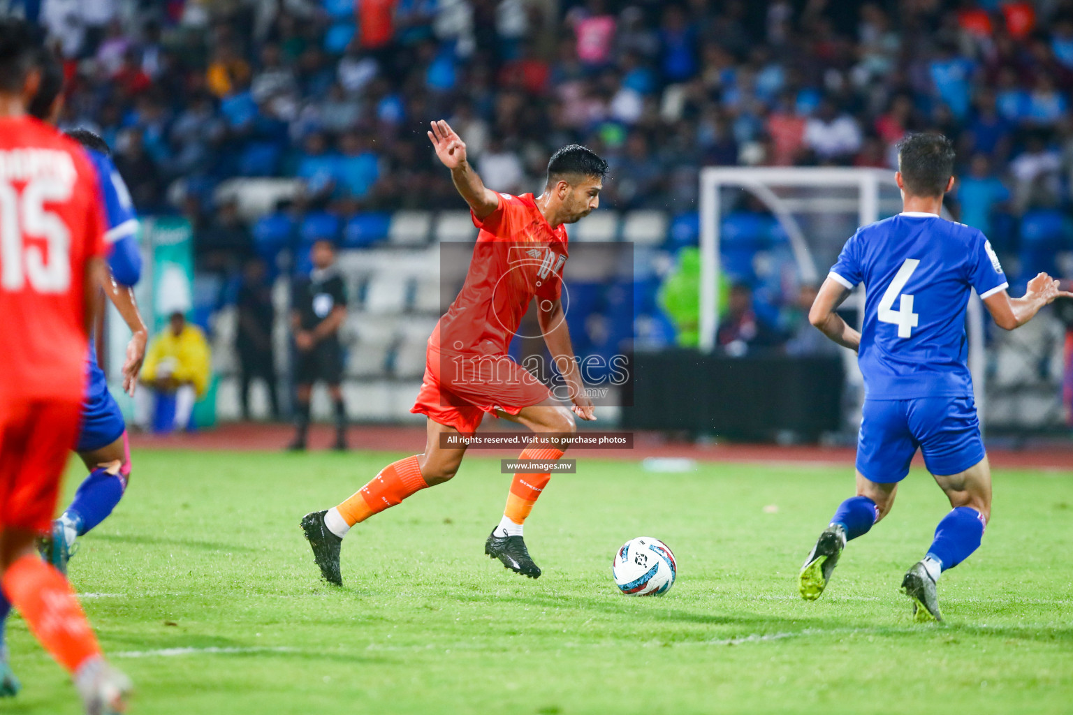 Nepal vs India in SAFF Championship 2023 held in Sree Kanteerava Stadium, Bengaluru, India, on Saturday, 24th June 2023. Photos: Hassan Simah / images.mv