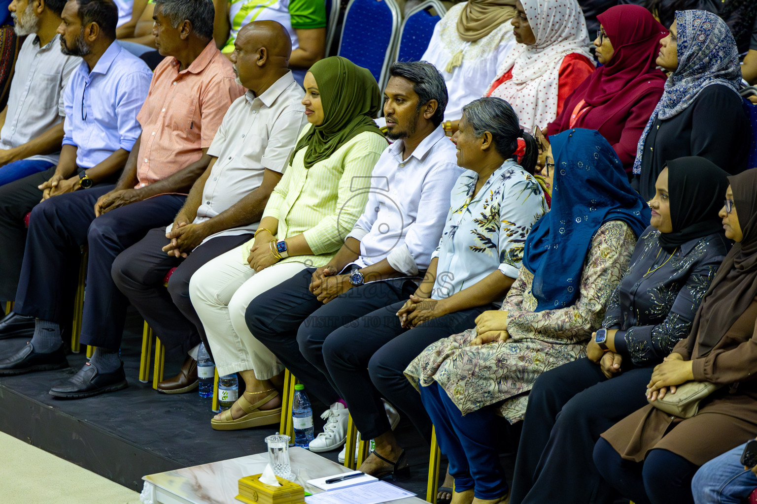 Iskandhar School vs Ghiyasuddin International School in the U15 Finals of Inter-school Netball Tournament held in Social Center at Male', Maldives on Monday, 26th August 2024. Photos: Hassan Simah / images.mv