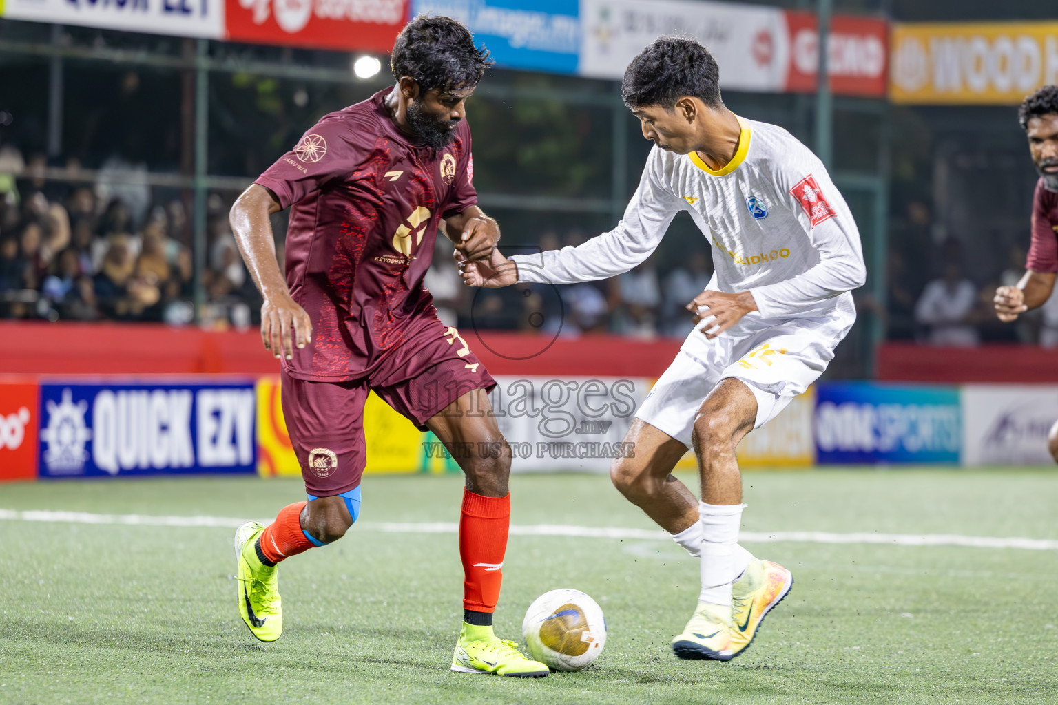 V Fulidhoo vs V Keyodhoo in Day 15 of Golden Futsal Challenge 2025 was held on Sunday, 19th January 2025, in Hulhumale', Maldives. Photos: Ismail Thoriq / images.mv