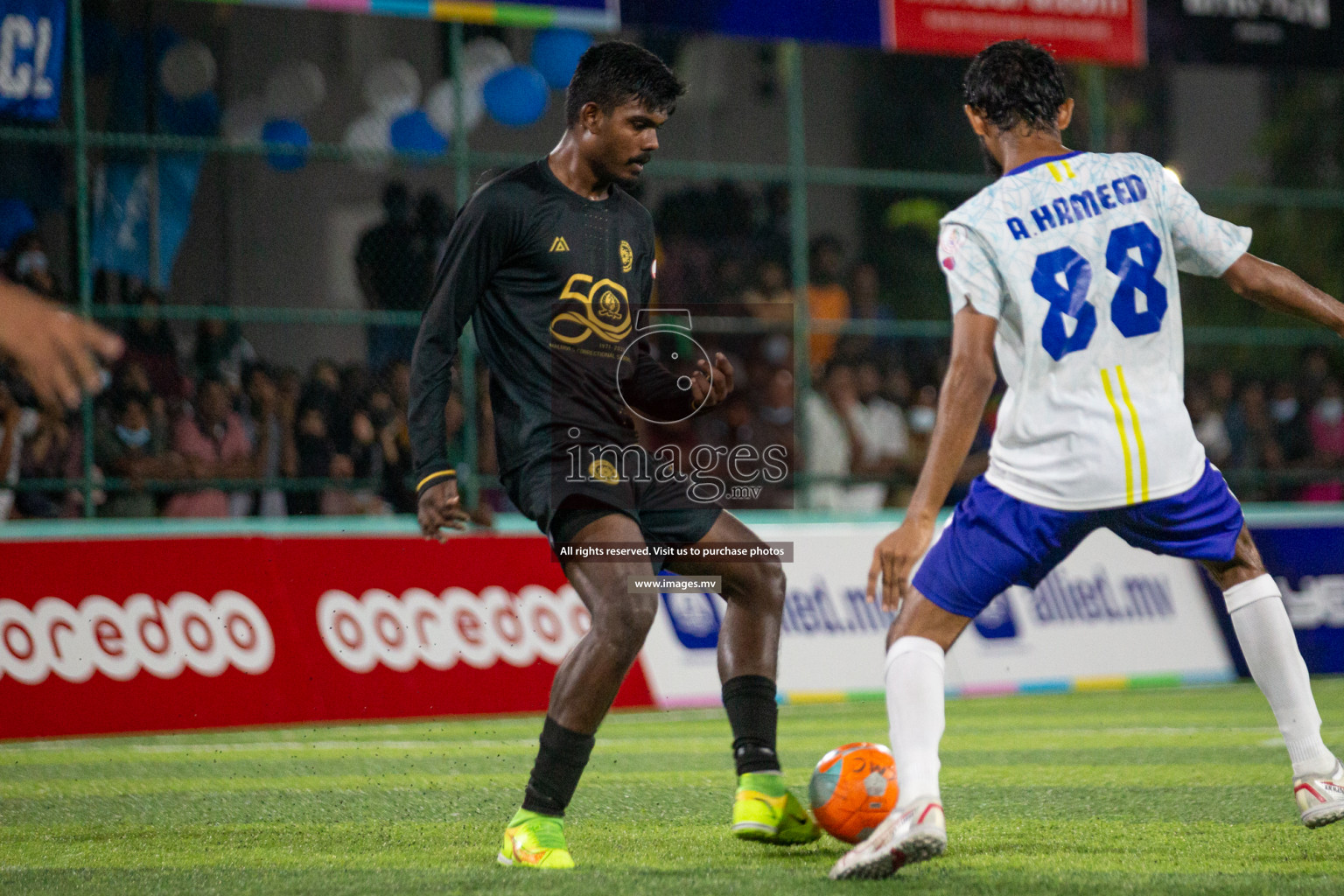 Prison Club vs MACL in the Quarter Finals of Club Maldives 2021 held at Hulhumale;, on 12th December 2021 Photos: Nasam / images.mv