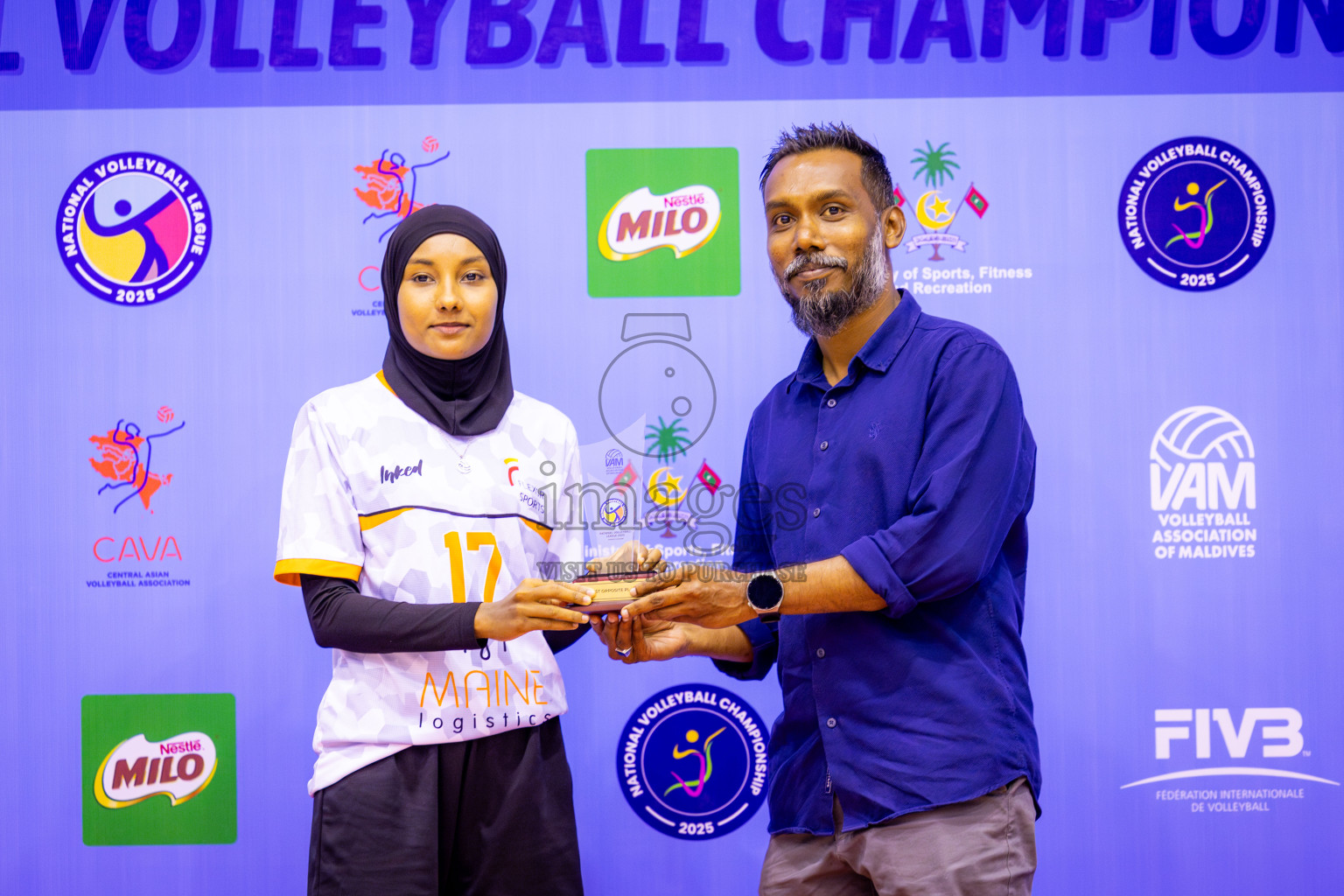 Police Club vs Club Wamco in the Final of Women's Division of National Volleyball League 2025 held in Male', Maldives on Sunday, 27th April 2025 at Social Center Indoor Hall Photos By: Nausham Waheed / images.mv
