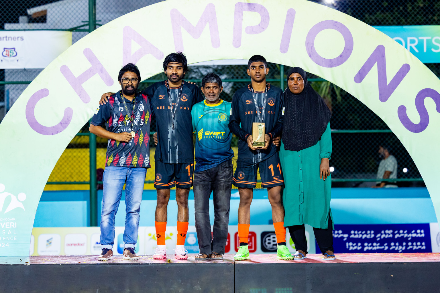 Dee Ess Kay vs Kovigoani in Final of Laamehi Dhiggaru Ekuveri Futsal Challenge 2024 was held on Wednesday, 31st July 2024, at Dhiggaru Futsal Ground, Dhiggaru, Maldives Photos: Nausham Waheed / images.mv