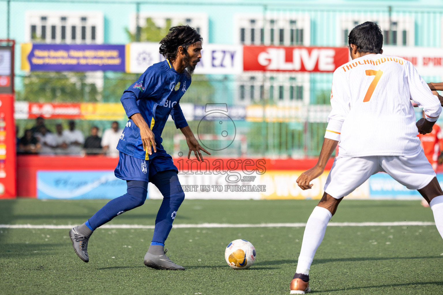 B Eydhafushi vs B Thulhaadhoo in Day 13 of Golden Futsal Challenge 2025 was held on Friday, 17th January 2025, in Hulhumale', Maldives 
Photos: Hassan Simah / images.mv