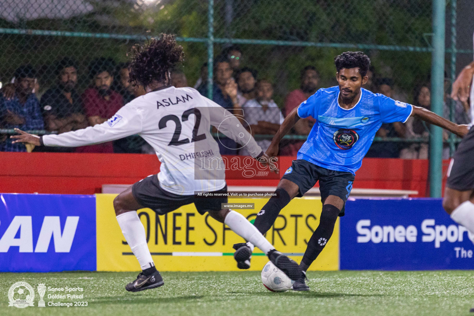 K. Guraidhoo vs TK. Dhiffushi in Day 4 of Golden Futsal Challenge 2023 on 08 February 2023 in Hulhumale, Male, Maldives