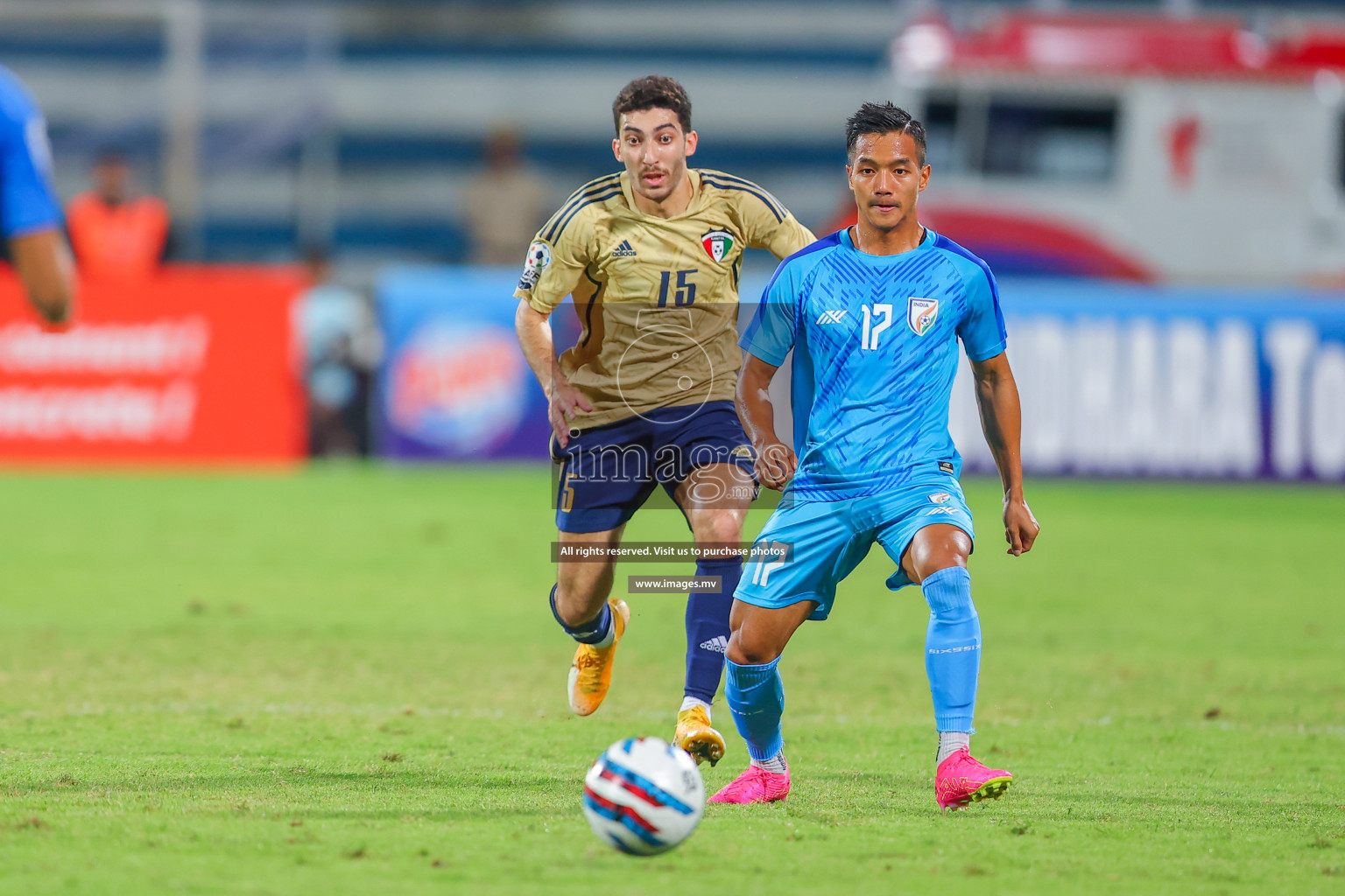 India vs Kuwait in SAFF Championship 2023 held in Sree Kanteerava Stadium, Bengaluru, India, on Tuesday, 27th June 2023. Photos: Nausham Waheed/ images.mv