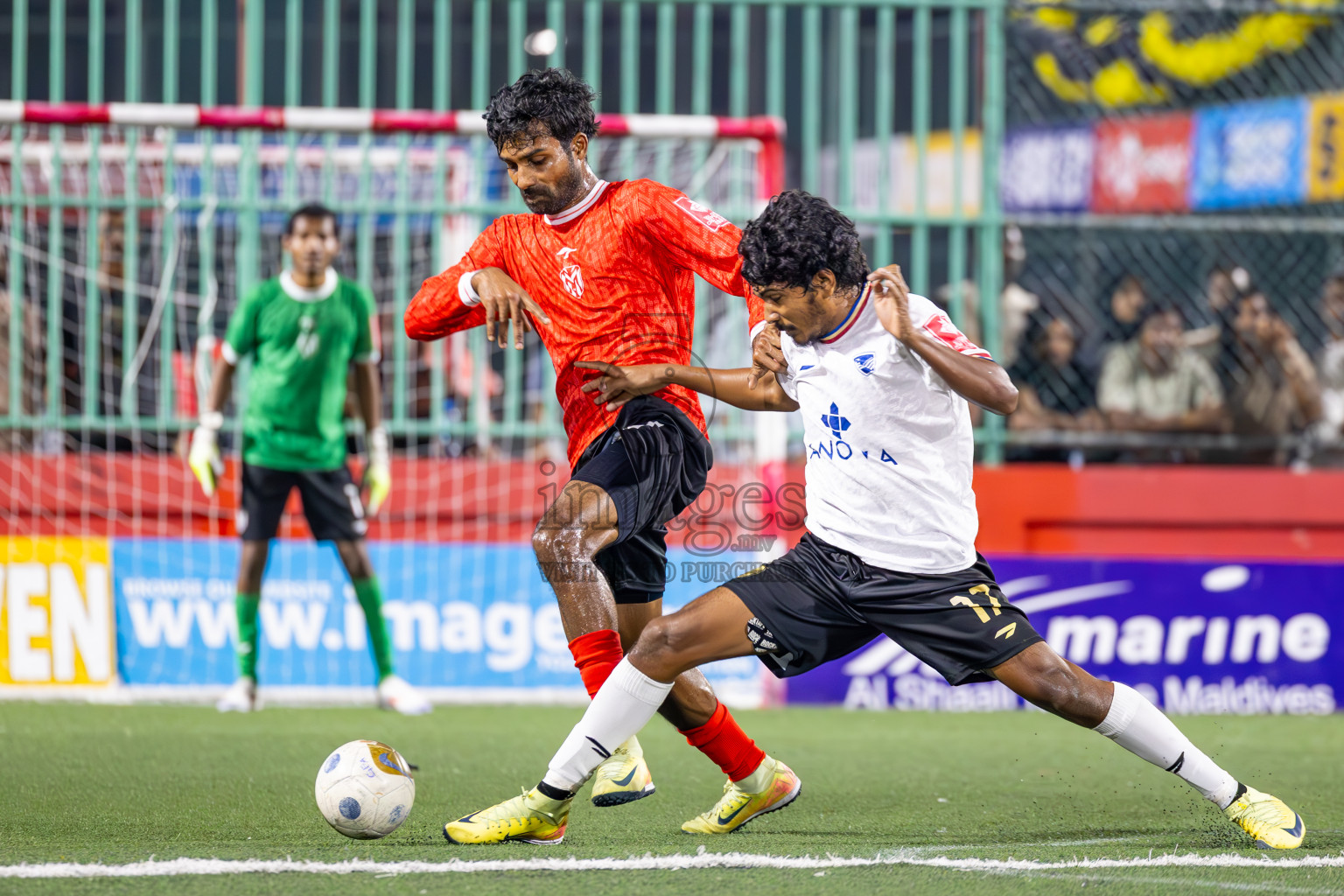 Dh Maaenboodhoo vs Dh Kudahuvadhoo in Dhaalu Atoll Finals in Day 25 of Golden Futsal Challenge 2025 was held on Wednesday , 28th January 2025, in Hulhumale', Maldives. Photos: Ismail Thoriq / images.mv