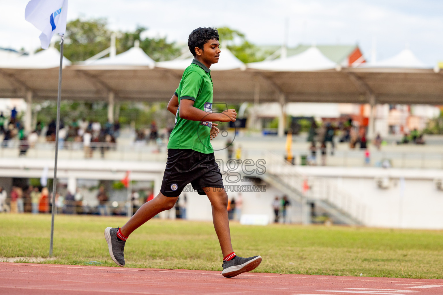 Day 2 of MWSC Interschool Athletics Championships 2024 held in Hulhumale Running Track, Hulhumale, Maldives on Sunday, 10th November 2024. 
Photos by: Hassan Simah / Images.mv