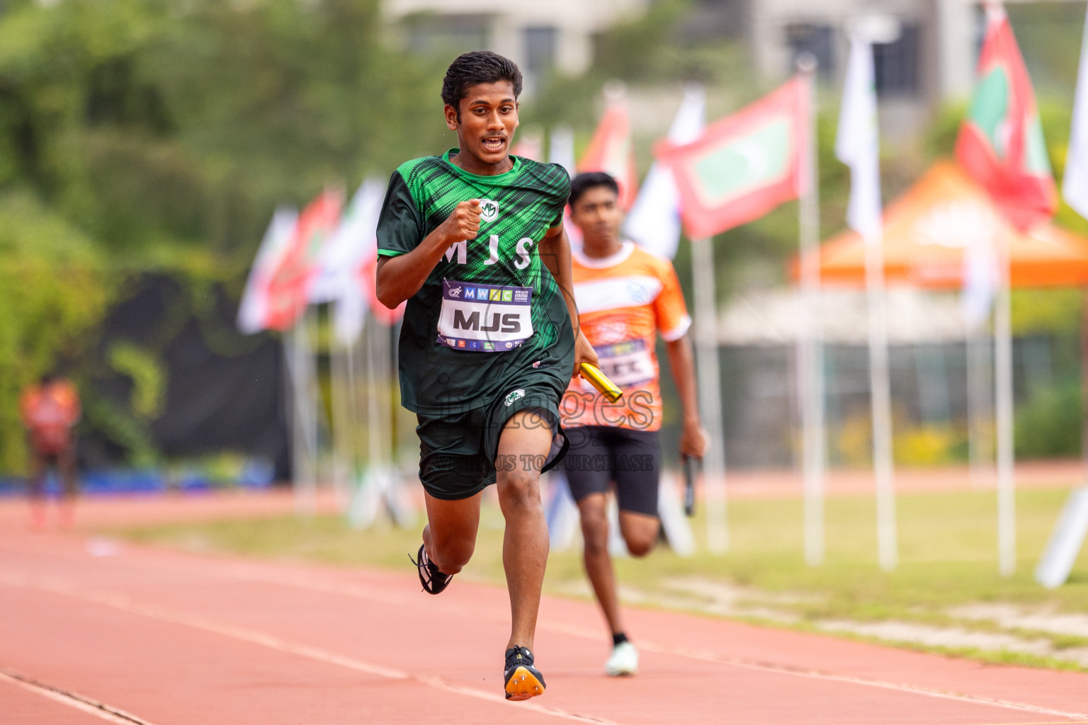 Day 5 of MWSC Interschool Athletics Championships 2024 held in Hulhumale Running Track, Hulhumale, Maldives on Wednesday, 13th November 2024. Photos by: Raif Yoosuf / Images.mv