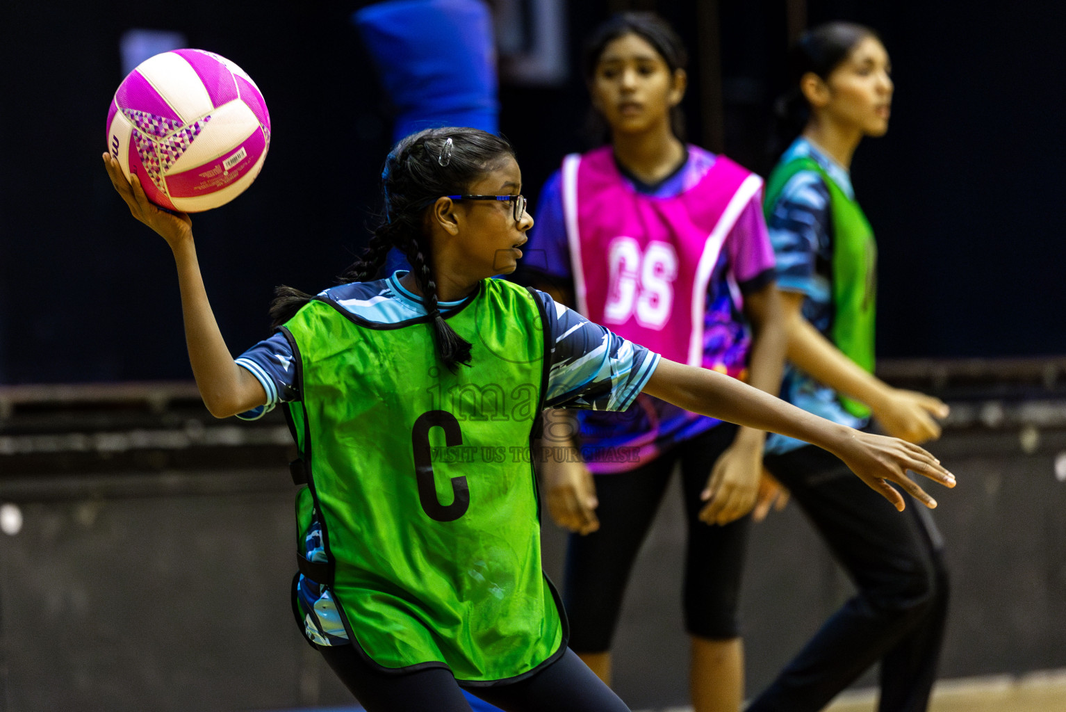 High Flyers vs N Sports Academy A  in Day 6 of 3rd Netball Junior Championship, held at Social Center on Friday 24th January 2025 . Photos: Shuu Abdul Sattar / images.mv