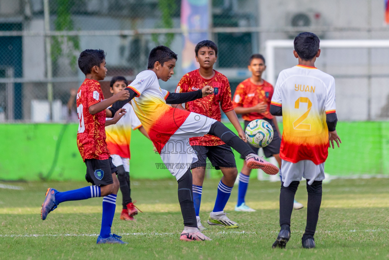 Club Eagles vs Super United Sports (U12) in Day 4 of Dhivehi Youth League 2024 held at Henveiru Stadium on Thursday, 28th November 2024. Photos: Shuu Abdul Sattar/ Images.mv