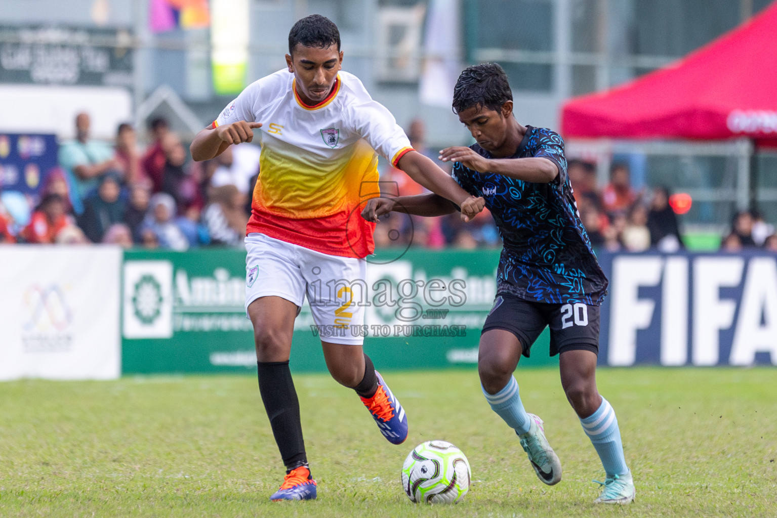 Club Eagles vs Super United Sports (U14) in Day 4 of Dhivehi Youth League 2024 held at Henveiru Stadium on Thursday, 28th November 2024. Photos: Shuu Abdul Sattar/ Images.mv