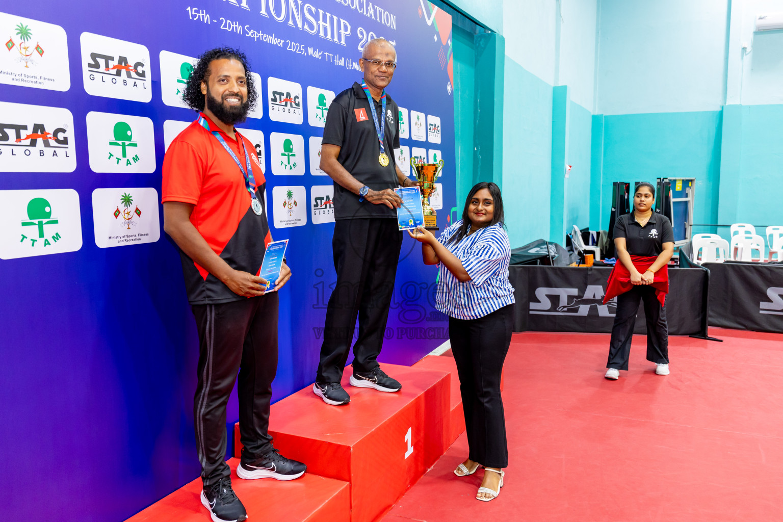 Finals of 30th Table Tennis Association Championship 2025 was held on Saturday, 20th September 2025 in Male' TT Hall, Male', Maldives. Photos: Nausham Waheed / images.mv