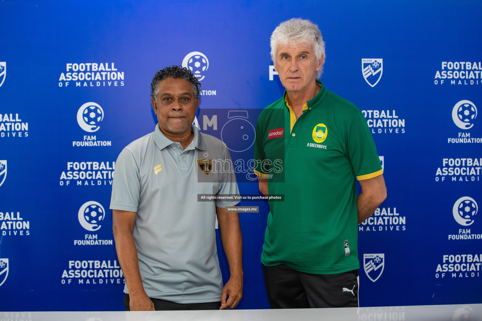 Charity Shield 2023 Pre Match Press Conference held in National Football Stadium, Male', Maldives Photos: Nausham Waheed / Images.mv