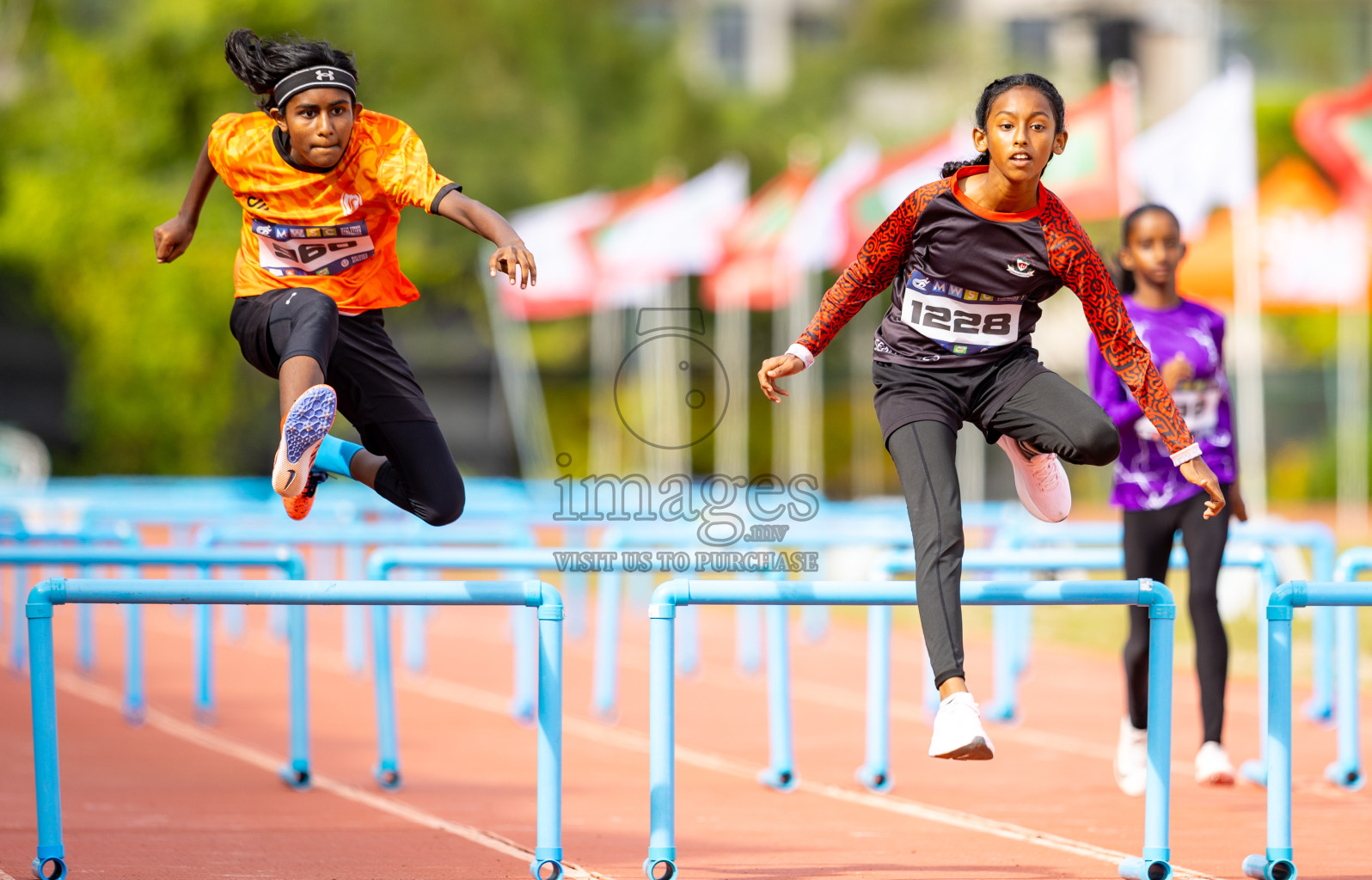 Day 2 of MWSC Interschool Athletics Championships 2024 held in Hulhumale Running Track, Hulhumale, Maldives on Sunday, 10th November 2024. Photos by: Ismail Thoriq / Images.mv