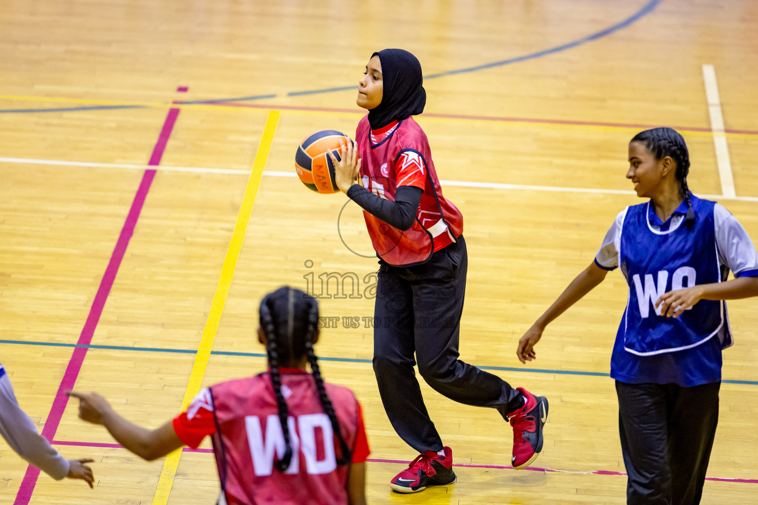 Day 8 of 25th Inter-School Netball Tournament was held in Social Center at Male', Maldives on Sunday, 18th August 2024. Photos: Nausham Waheed / images.mv