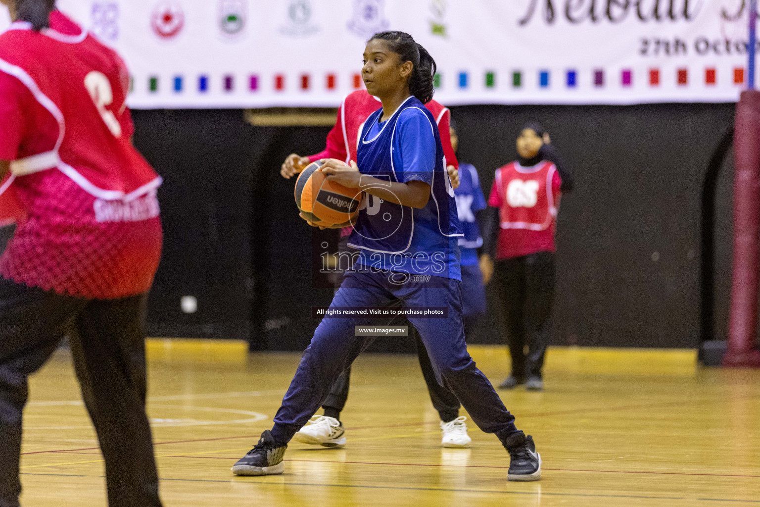 Day6 of 24th Interschool Netball Tournament 2023 was held in Social Center, Male', Maldives on 1st November 2023. Photos: Nausham Waheed / images.mv