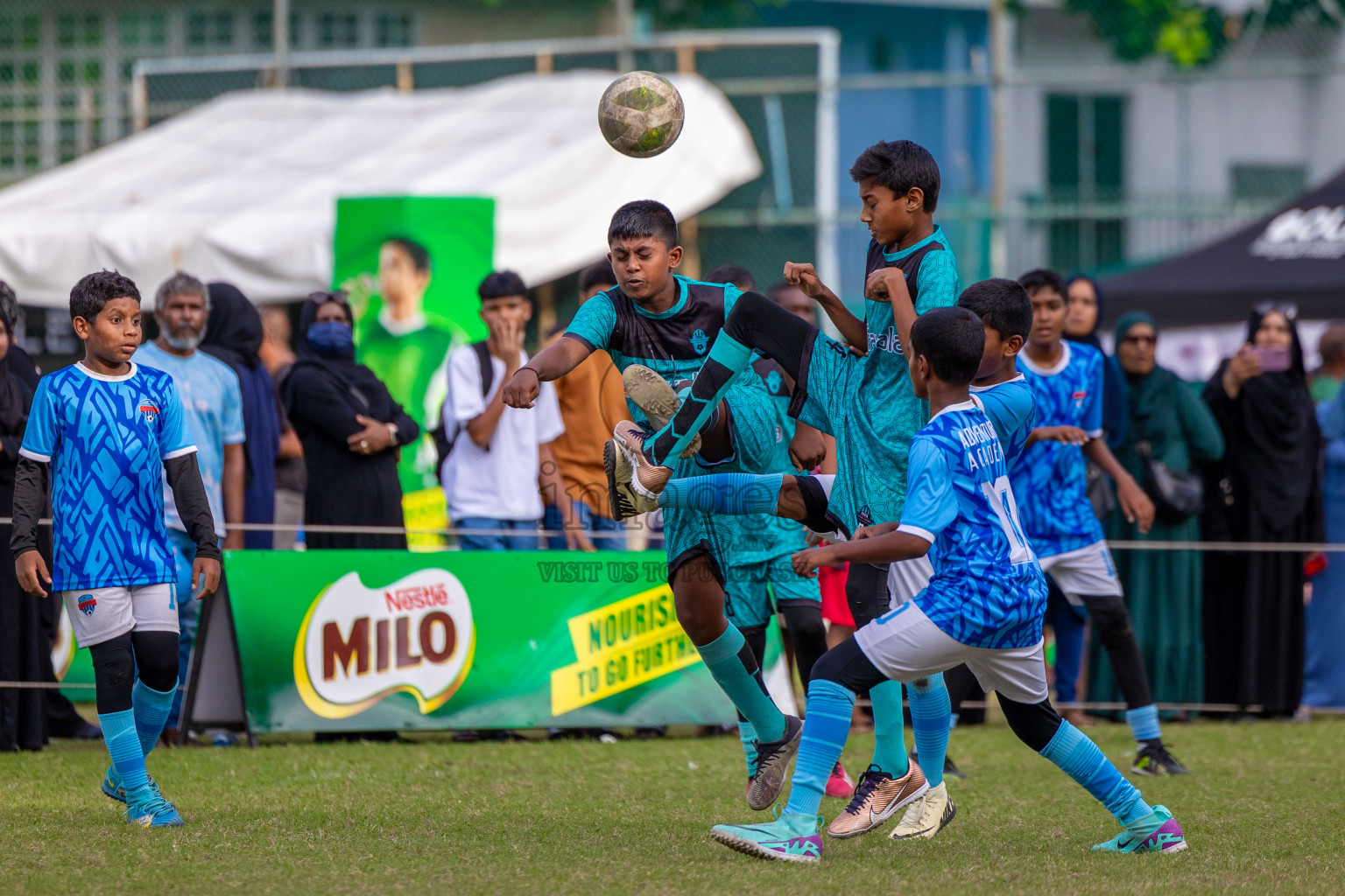 Day 1 of MILO Academy Championship 2024 - U12 was held at Henveiru Grounds in Male', Maldives on Thursday, 4th July 2024. Photos: Shuu Abdul Sattar / images.mv