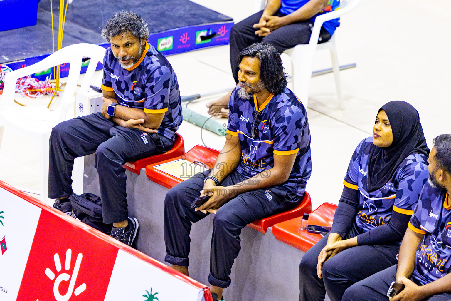 Asdhiqa Sports Club vs Flexor Sports Club in Day 5 of Women's Division of VAM Cup 2025 held in Male', Maldives on Sunday, 13th April 2025 at Social Center Indoor Hall Photos By: Nausham Waheed / images.mv