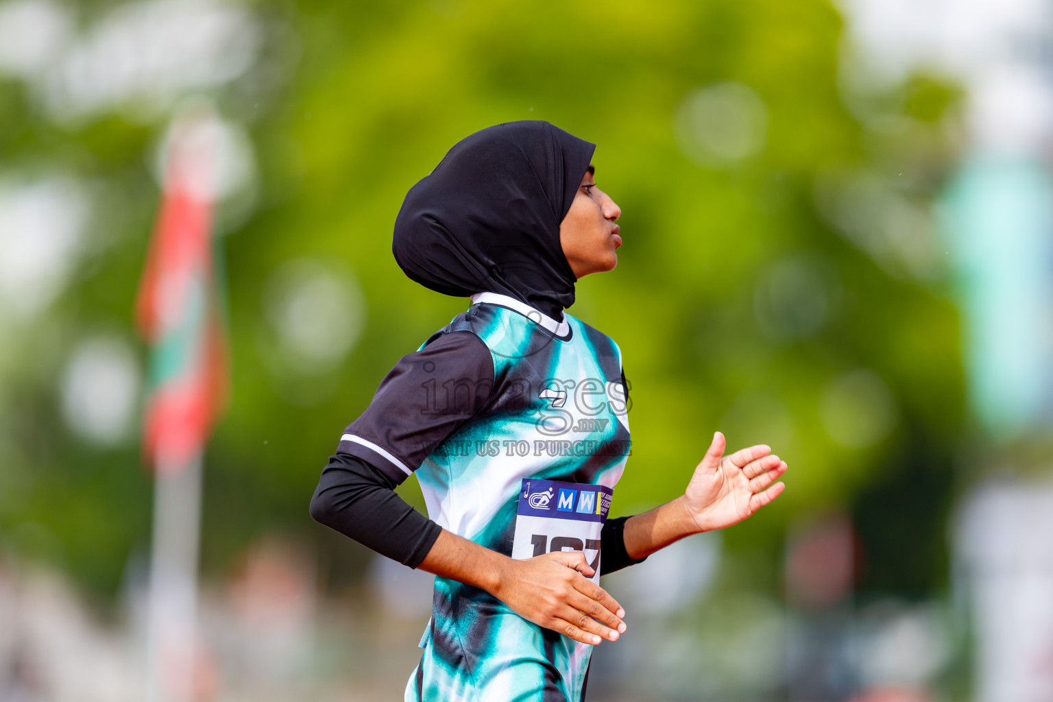 Day 6 of MWSC Interschool Athletics Championships 2024 held in Hulhumale Running Track, Hulhumale, Maldives on Thursday, 14th November 2024. Photos by: Nausham Waheed / Images.mv