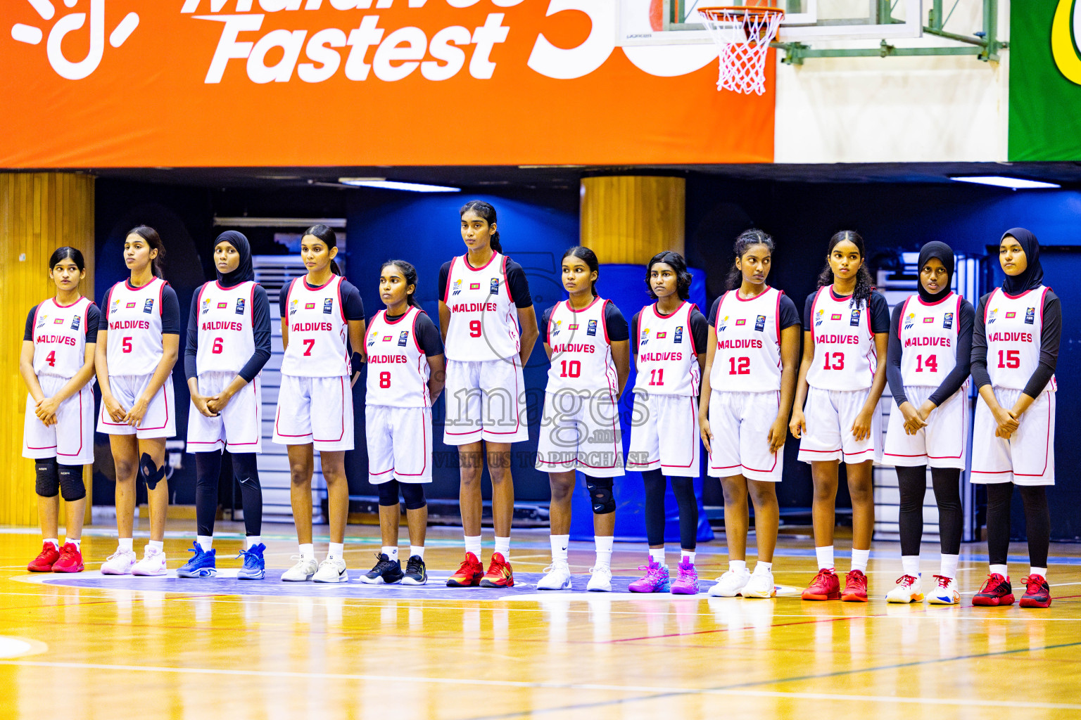 Maldives vs Bangladesh in Day 1 of Under 16 Woman's Asian Cup SABA Qualifiers 2025 was held in Social Center, Male', Maldives on 12th June 2025. Photos: Nausham Waheed / images.mv