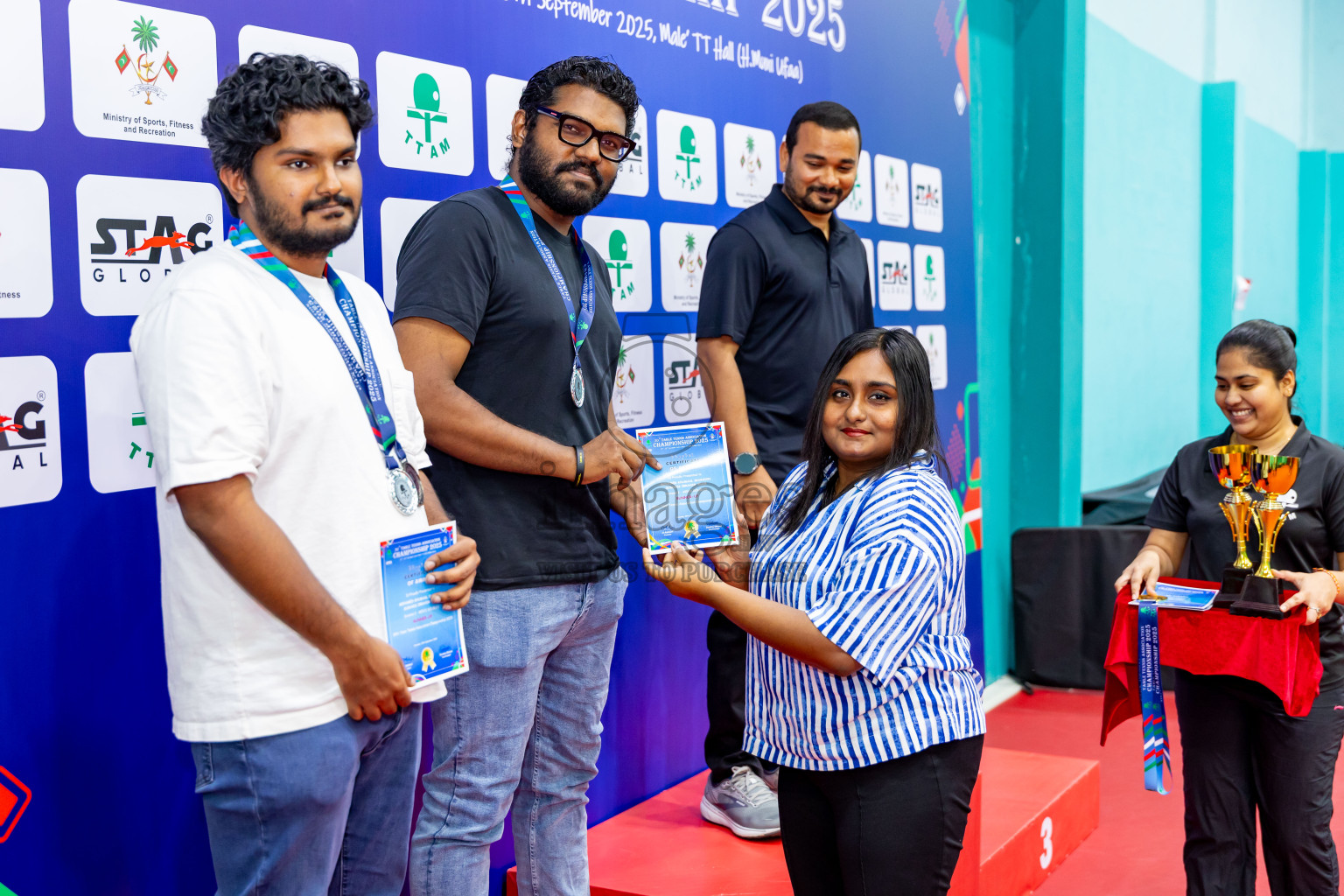 Finals of 30th Table Tennis Association Championship 2025 was held on Saturday, 20th September 2025 in Male' TT Hall, Male', Maldives. Photos: Nausham Waheed / images.mv