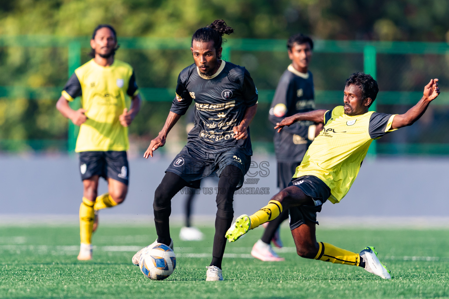 Kanmathi Juniors vs JT Sports from Manadhoo Council Cup 2024 in N Manadhoo Maldives on Wednesday, 21st February 2023. Photos: Nausham Waheed / images.mv