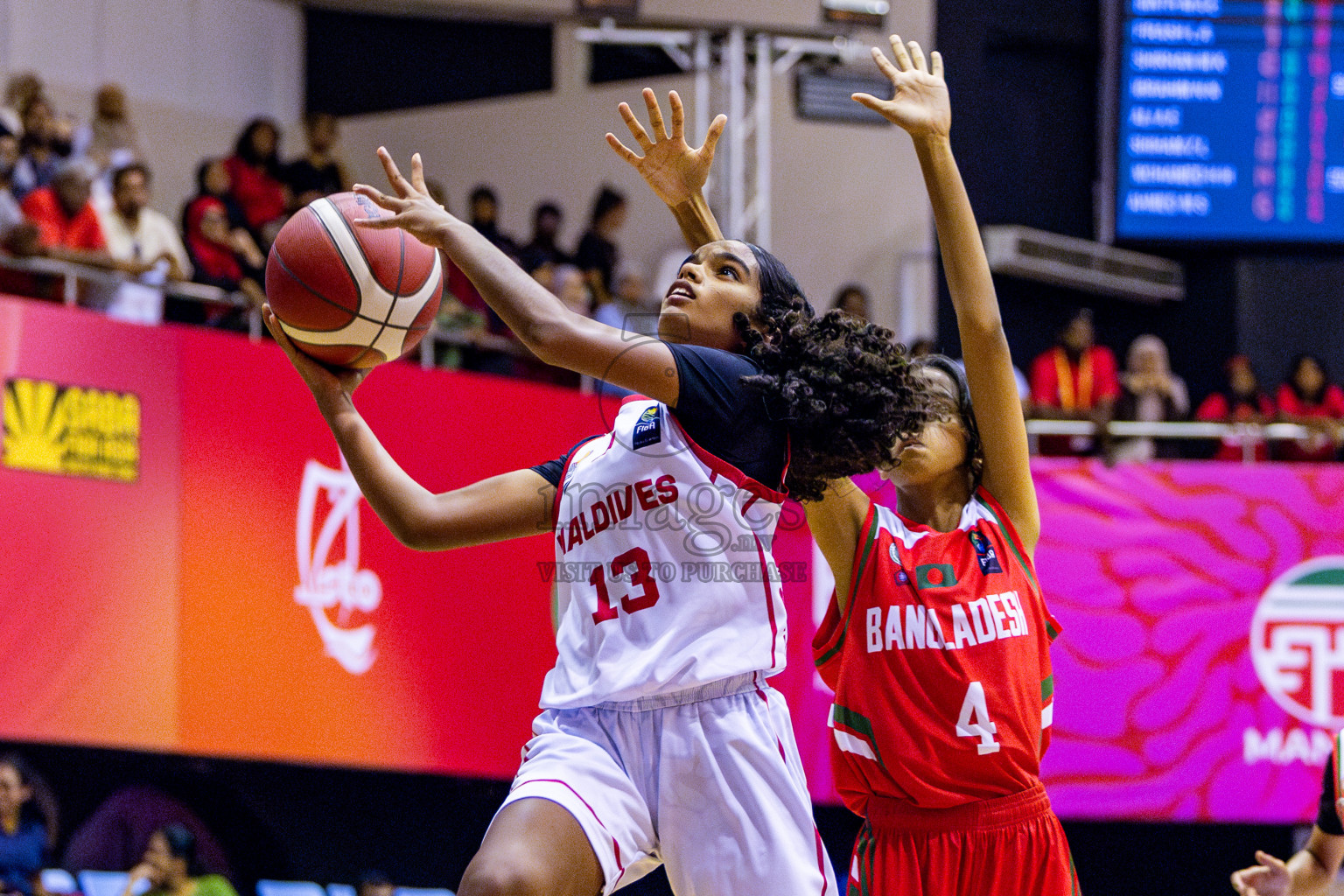 Maldives vs Bangladesh in Day 1 of Under 16 Woman's Asian Cup SABA Qualifiers 2025 was held in Social Center, Male', Maldives on 12th June 2025. Photos: Nausham Waheed / images.mv
