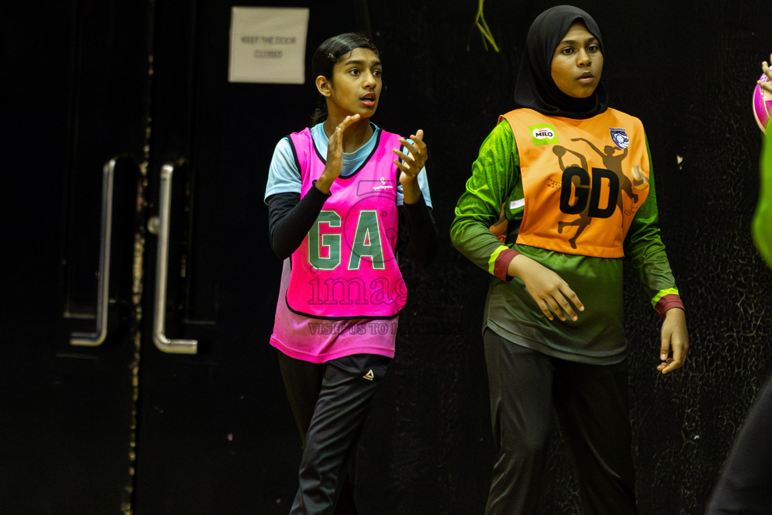 Netkids A vs Fionti A Team in Day 5 of 3rd Netball Junior Championship, held at Social Center on Thursday 23rd January 2025 . Photos: Shuu Abdul Sattar / images.mv