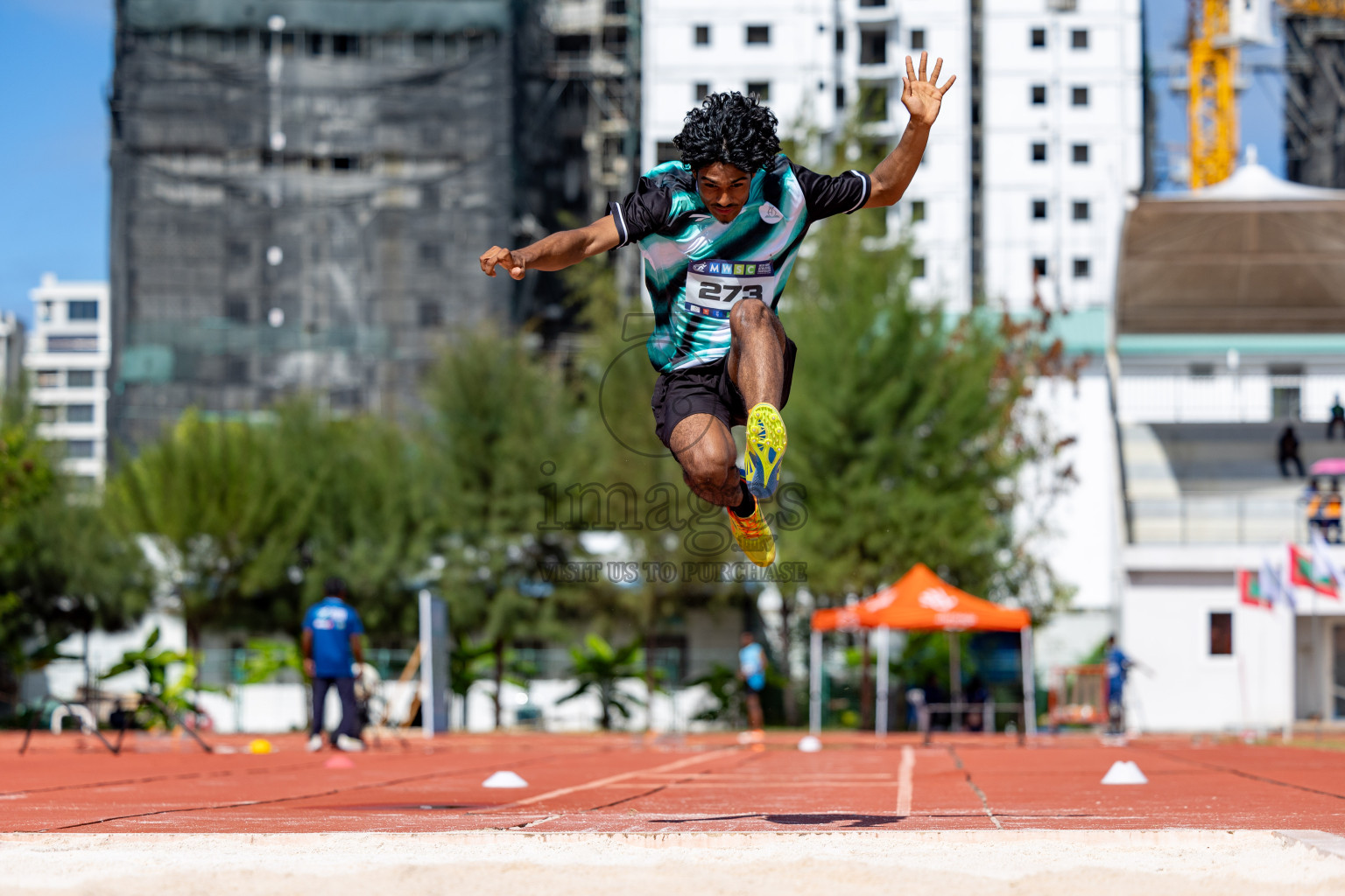 Day 2 of MWSC Interschool Athletics Championships 2024 held in Hulhumale Running Track, Hulhumale, Maldives on Sunday, 10th November 2024. 
Photos by:  Hassan Simah / Images.mv