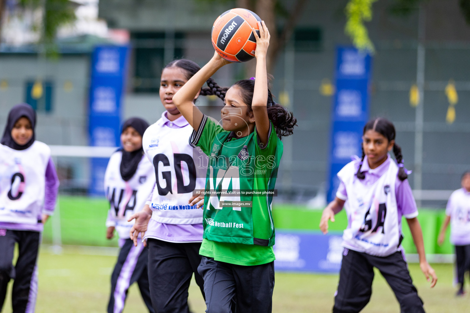 Day 1 of Nestle' Kids Netball Fiesta 2023 held in Henveyru Stadium, Male', Maldives on Thursday, 30th November 2023. Photos by Nausham Waheed / Images.mv