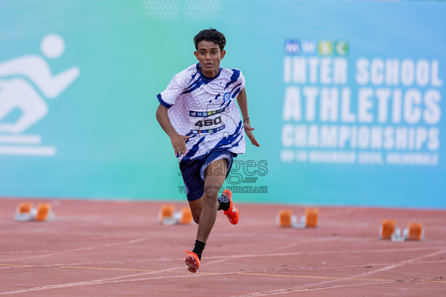 Day 1 of MWSC Interschool Athletics Championships 2024 held in Hulhumale Running Track, Hulhumale, Maldives on Saturday, 9th November 2024. Photos by: Ismail Thoriq / Images.mv