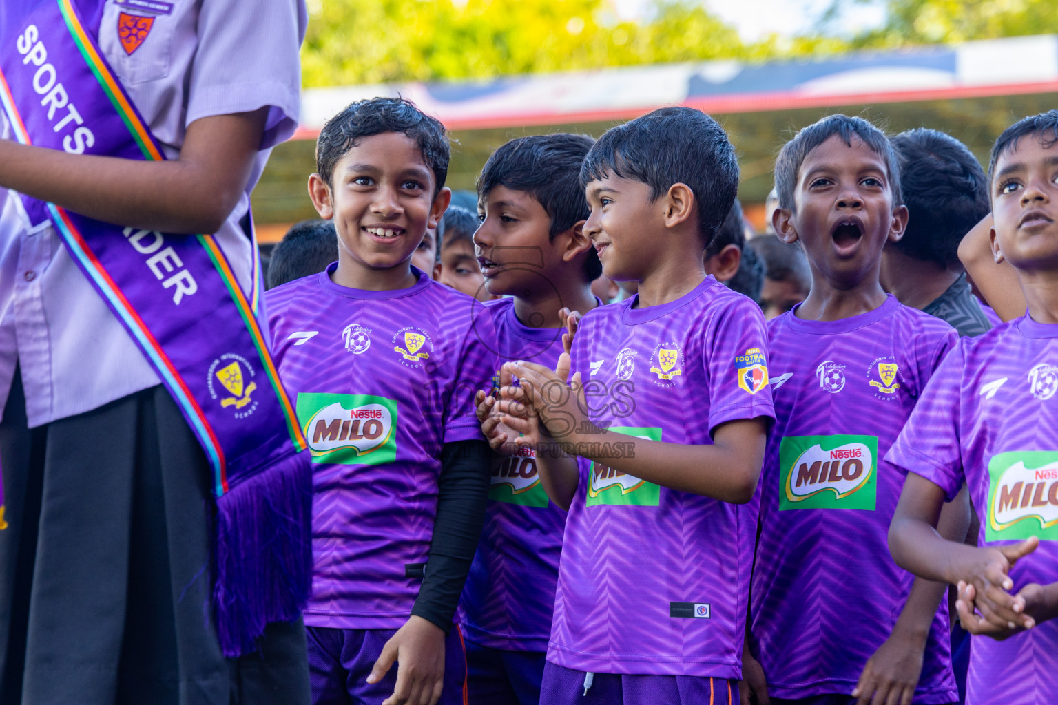 Day 1 of MILO Kids Football Fiesta was held at National Stadium in Male', Maldives on Friday, 23rd February 2024. Photos: Hassan Simah / images.mv