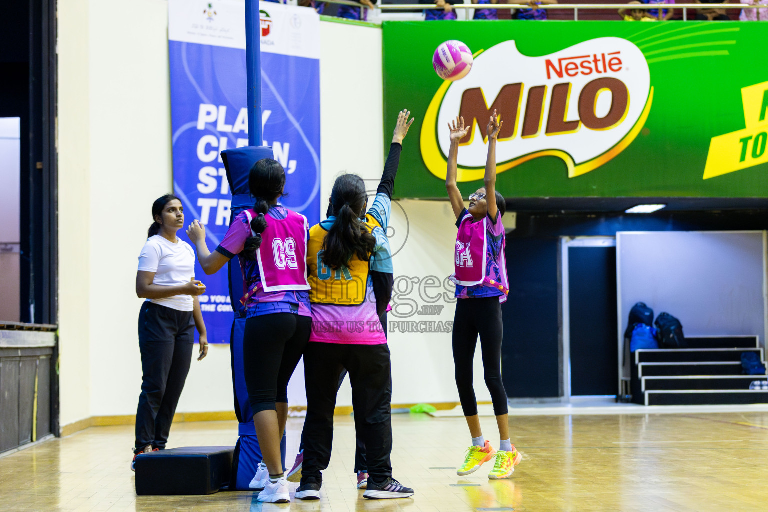Netkids B vs N Sports academy B (U13) in Day 1 of 3rd Junior Championship - Netball association of Maldives, held at Social Center on 19th January 2025 . Photos by Shuu Abdul Sattar / Images.mv