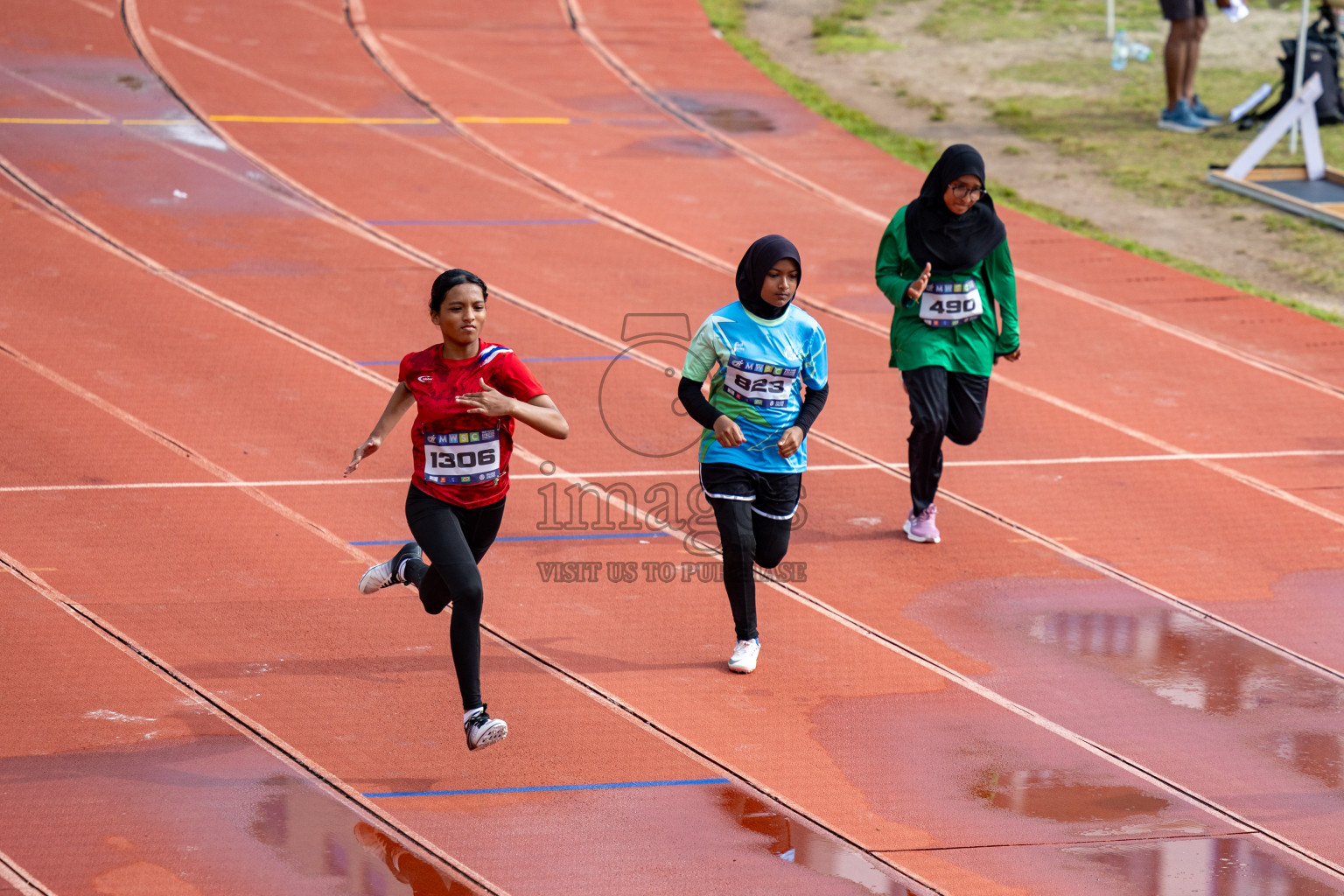 Day 1 of MWSC Interschool Athletics Championships 2024 held in Hulhumale Running Track, Hulhumale, Maldives on Saturday, 9th November 2024. 
Photos by: Ismail Thoriq, Hassan Simah / Images.mv