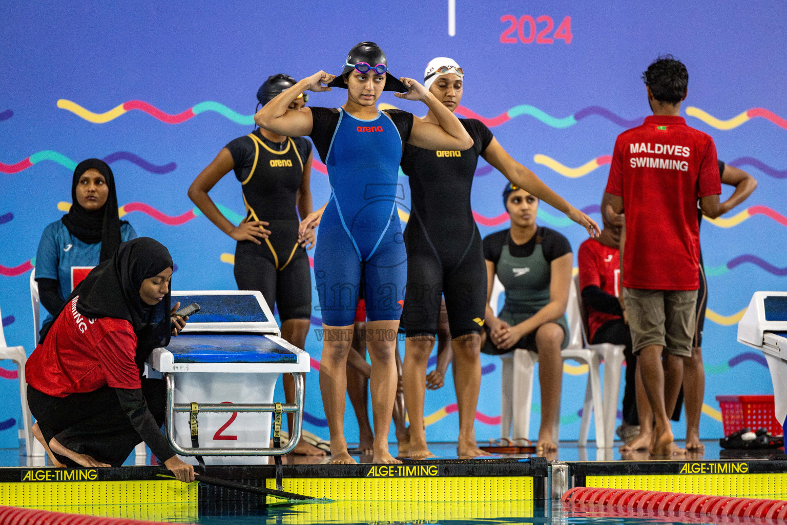 Day 5 of National Swimming Competition 2024 held in Hulhumale', Maldives on Tuesday, 17th December 2024. 
Photos: Hassan Simah / images.mv