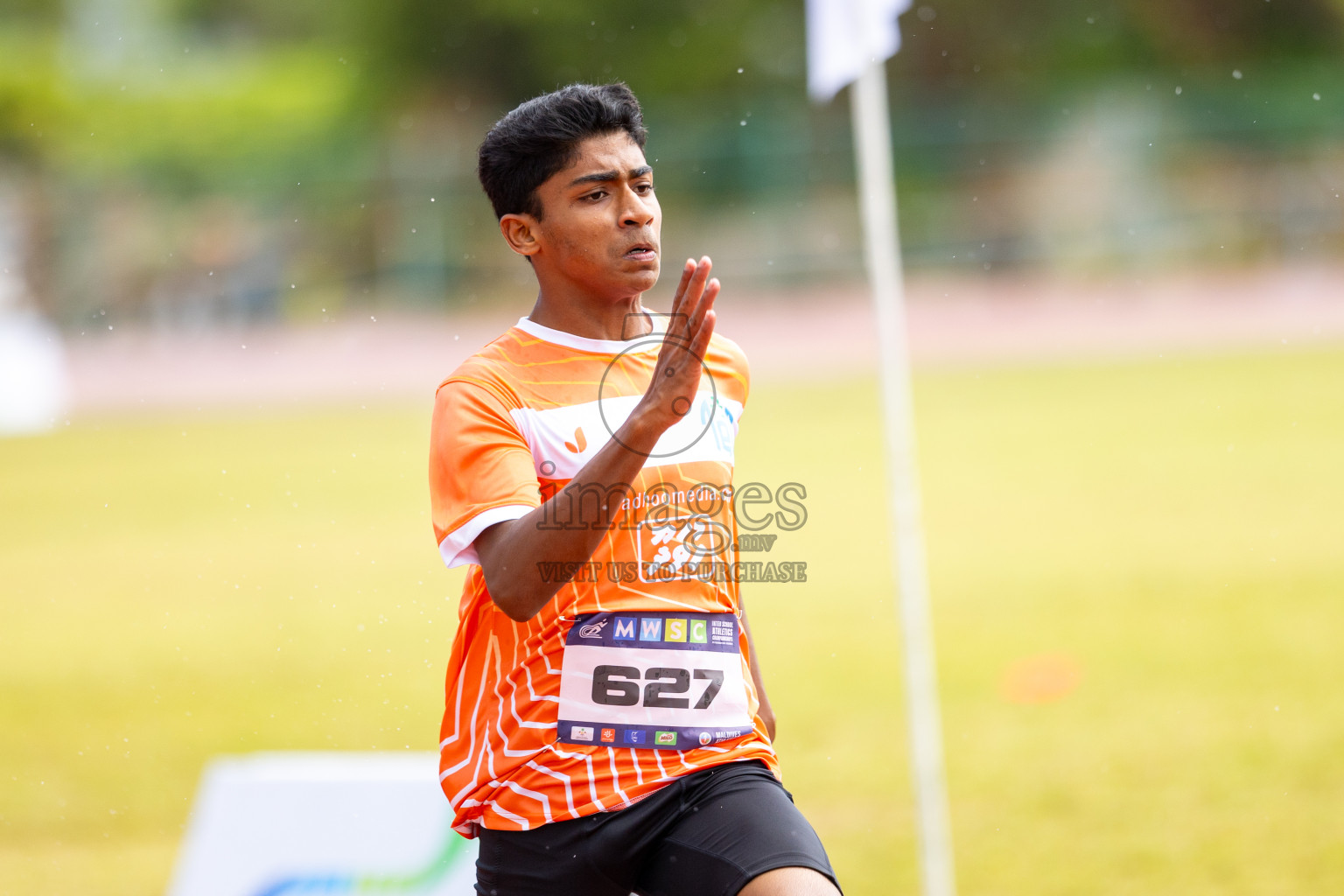 Day 1 of MWSC Interschool Athletics Championships 2024 held in Hulhumale Running Track, Hulhumale, Maldives on Saturday, 9th November 2024. 
Photos by: Ismail Thoriq / images.mv