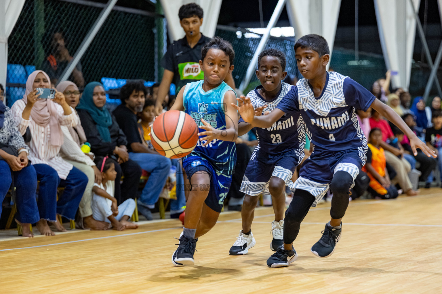 Milo 5 x 5 Junior Challenge 2025 - Basketball tournament held in Basketball Training Center, Male', Maldives on Thursday, 09th October 2025. 
Photo by: Hassan Simah / Images.mv