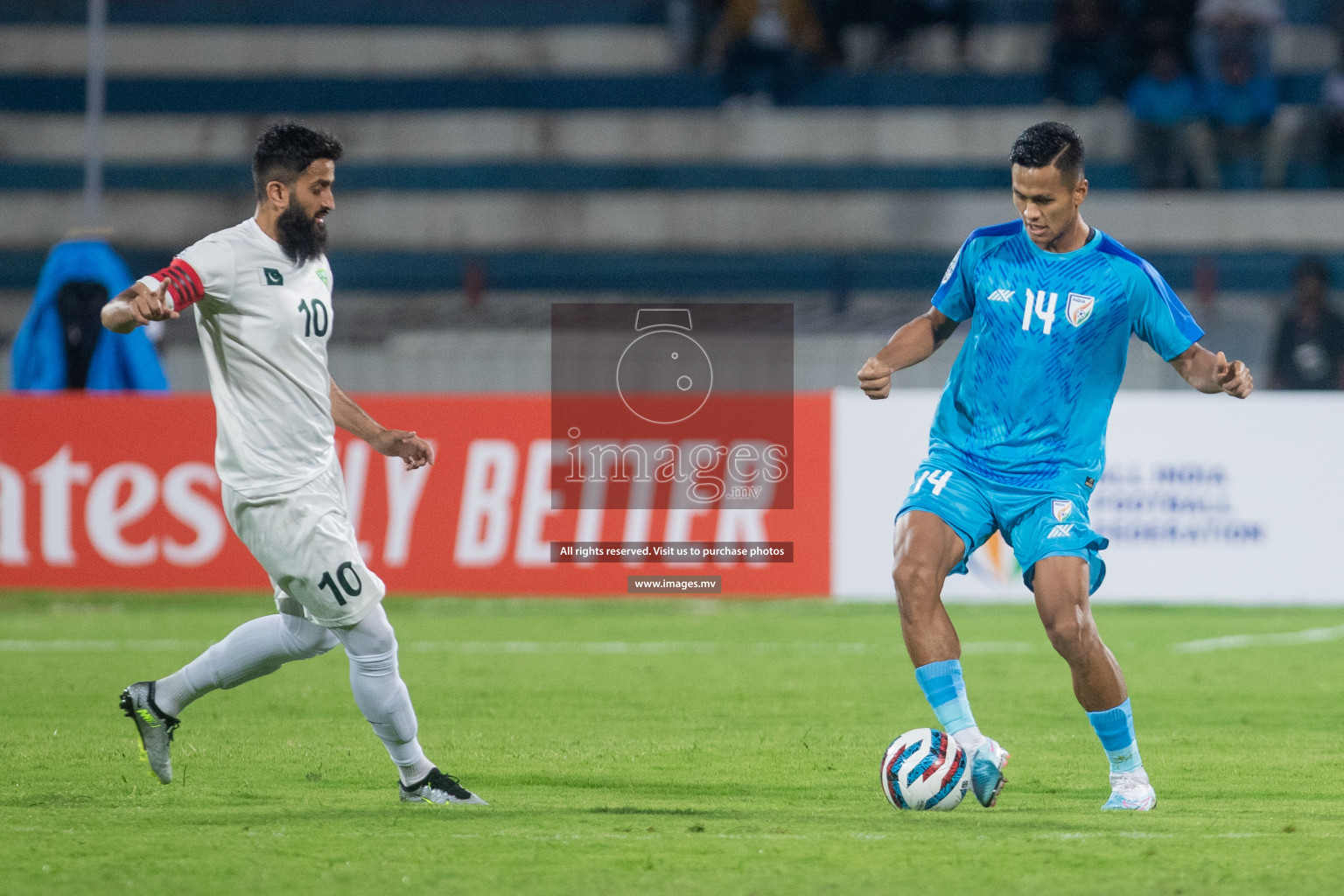 India vs Pakistan in the opening match of SAFF Championship 2023 held in Sree Kanteerava Stadium, Bengaluru, India, on Wednesday, 21st June 2023. Photos: Nausham Waheed / images.mv