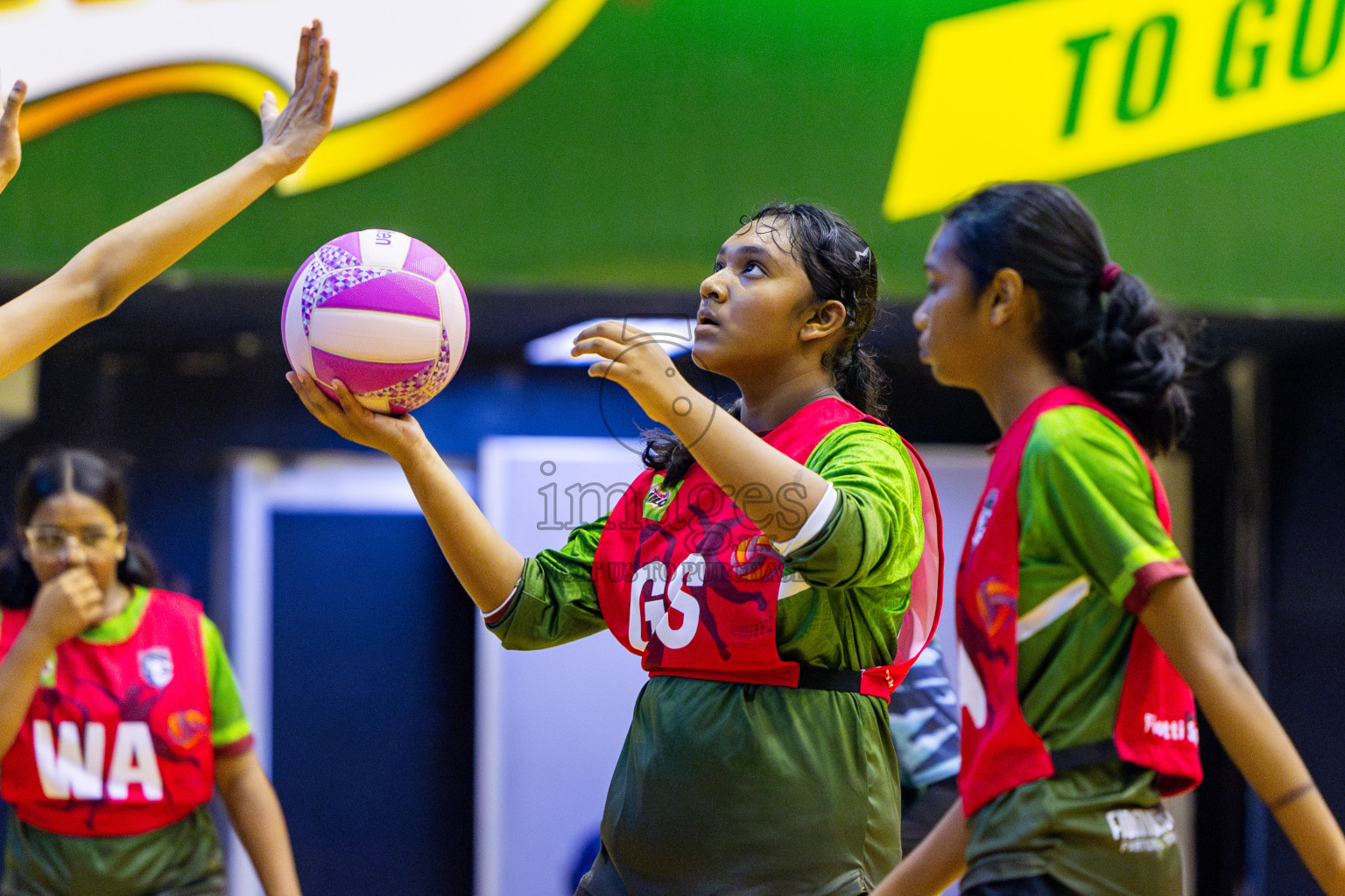 Fiontti Sports Club vs High Flyers U13 Finals of 3rd Netball Junior Championship, held at Social Center on Saturday, 25th January 2025 . Photos: Nausham Waheed / images.mv