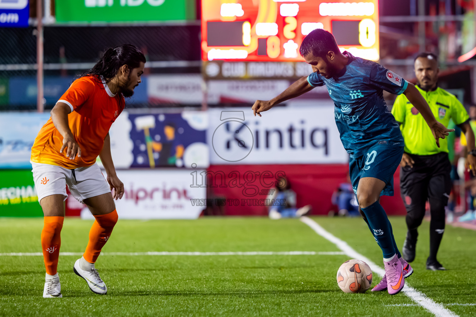 MPL vs Dhiraagu in Day 3 of Club Maldives Cup 2025 was held in Rehendi Futsal Ground, Hulhumale', Maldives on Tuesday, 30th September 2025. Photos: Nausham Waheed / images.mv