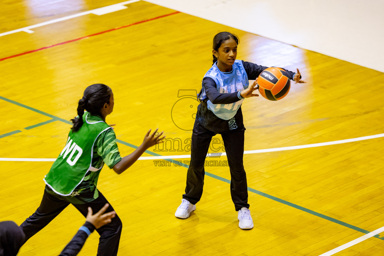 Day 6 of 25th Inter-School Netball Tournament was held in Social Center at Male', Maldives on Thursday, 15th August 2024. Photos: Nausham Waheed / images.mv