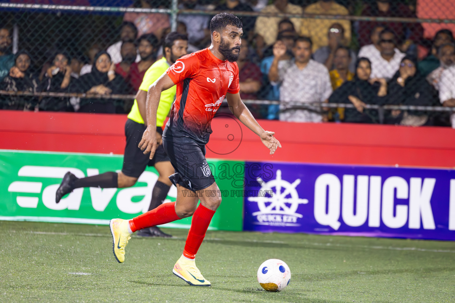 L Gan vs L Maabaidhoo in Day 14 of Golden Futsal Challenge 2025 was held on Saturday, 18th January 2025, in Hulhumale', Maldives. Photos: Ismail Thoriq / images.mv