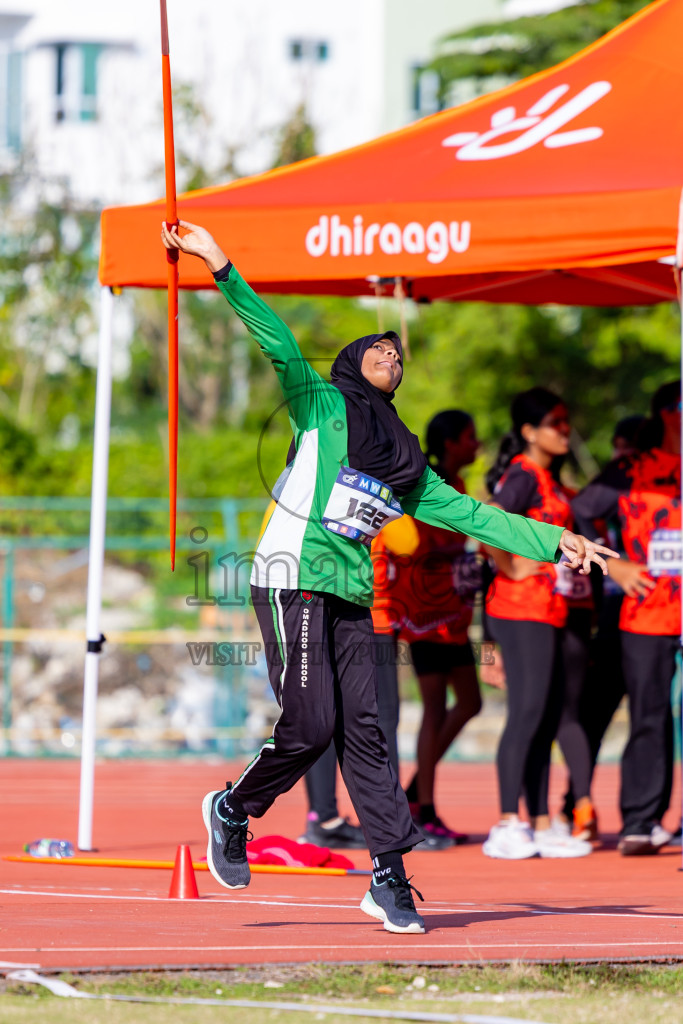 Day 3 of MWSC Interschool Athletics Championships 2024 held in Hulhumale Running Track, Hulhumale, Maldives on Monday, 11th November 2024. Photos by: Nausham Waheed / Images.mv