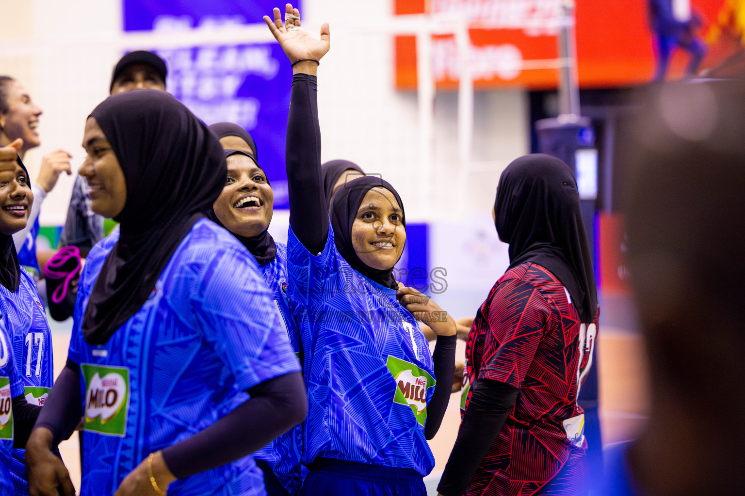 Police Club vs Club Wamco in the Final of Women's Division of National Volleyball League 2025 held in Male', Maldives on Sunday, 27th April 2025 at Social Center Indoor Hall Photos By: Nausham Waheed / images.mv