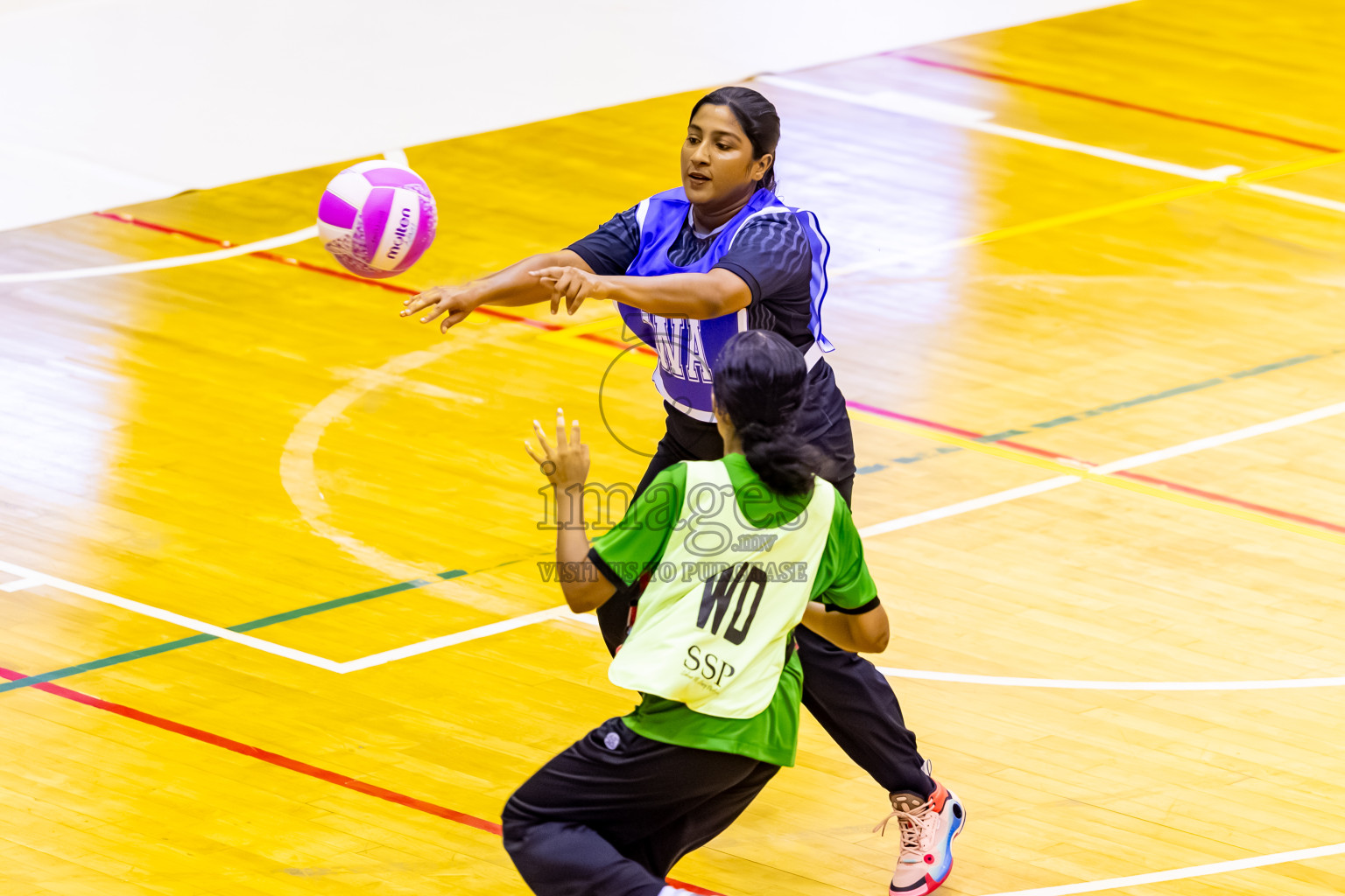 C Green Streets vs SC Shinning Star in Day 5 of 24th Milo Netball Association Championship held in Social Center at Male', Maldives on Friday, 5th September 2025. Photos: Nausham Waheed / images.mv