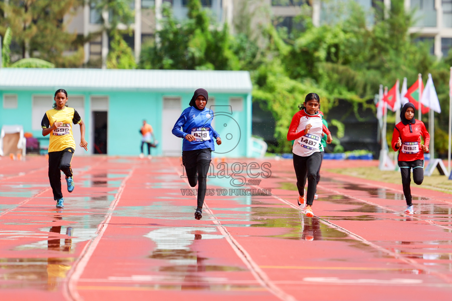 Day 1 of MWSC Interschool Athletics Championships 2024 held in Hulhumale Running Track, Hulhumale, Maldives on Saturday, 9th November 2024. 
Photos by: Ismail Thoriq, Hassan Simah / Images.mv