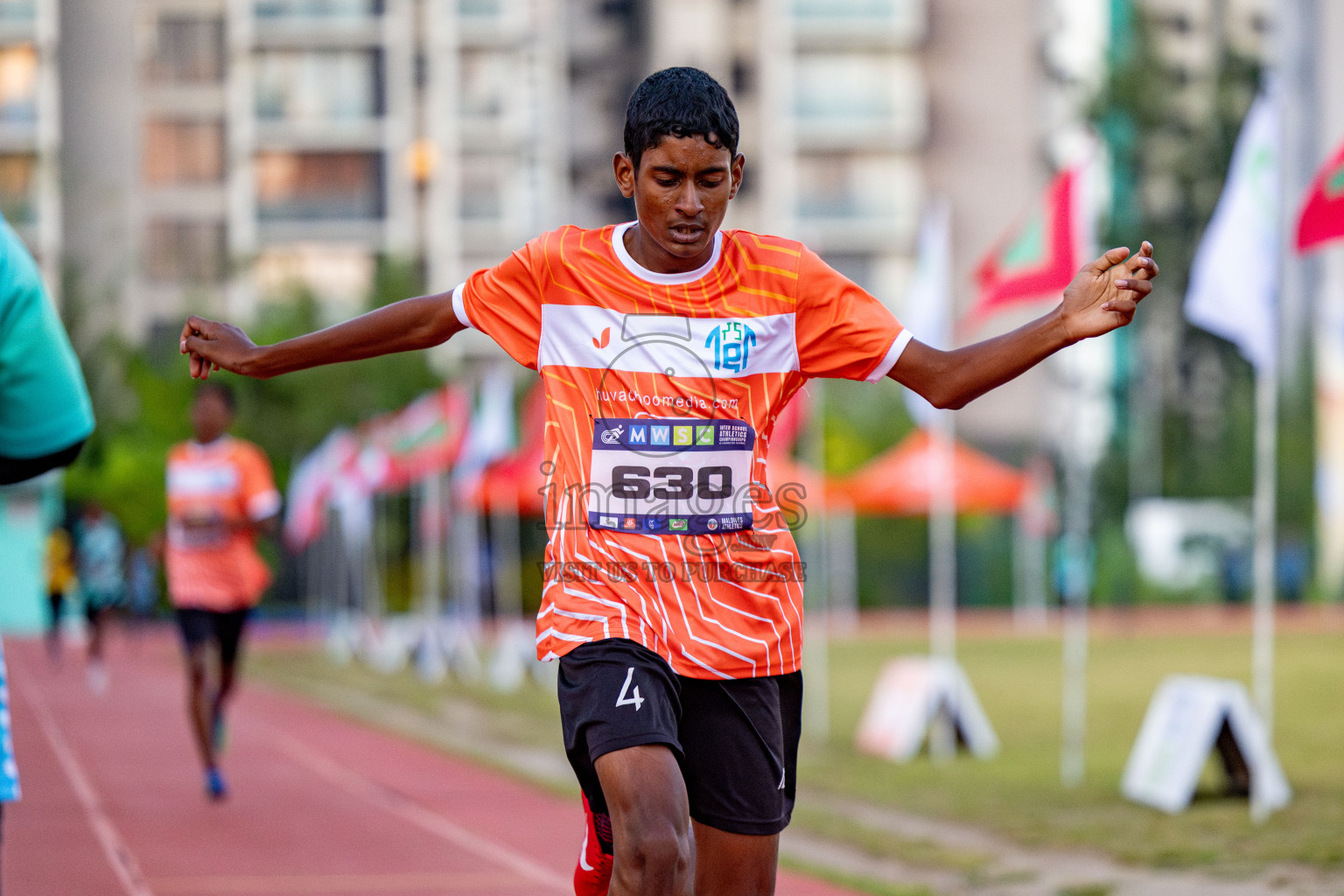 Day 1 of MWSC Interschool Athletics Championships 2024 held in Hulhumale Running Track, Hulhumale, Maldives on Saturday, 9th November 2024. 
Photos by: Hassan Simah / Images.mv