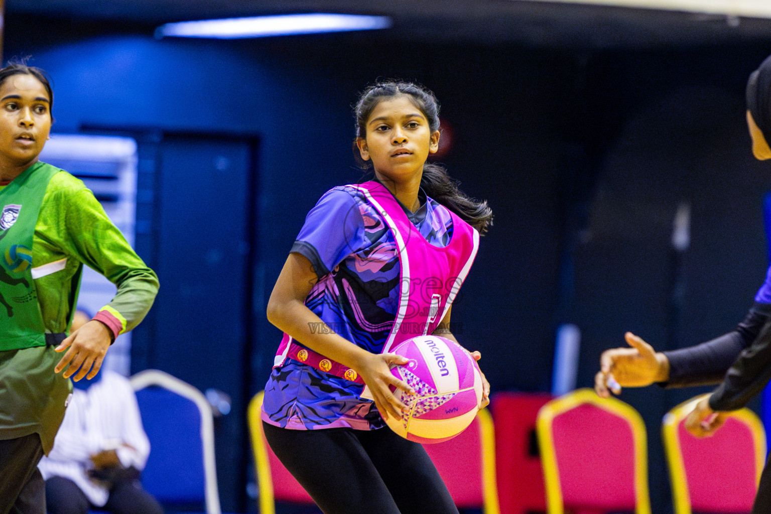 Fiontti Sports Club vs N Sports Academy A U15 Finals of 3rd Netball Junior Championship, held at Social Center on Saturday, 25th January 2025 . Photos: Nausham Waheed / images.mv