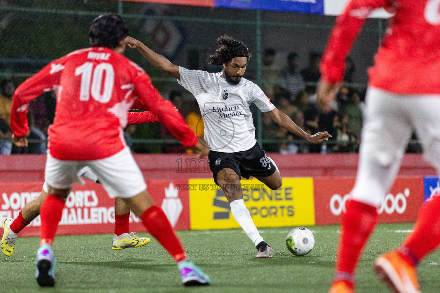 Sh Maroshi vs Sh Kanditheemu in Day 8 of Golden Futsal Challenge 2024 was held on Monday, 22nd January 2024, in Hulhumale', Maldives Photos: Nausham Waheed / images.mv